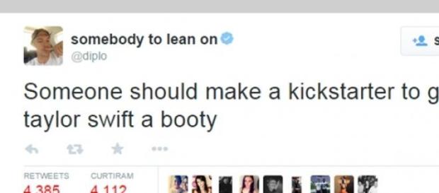 O tweet 'simpático' de Diplo. O tweet 'simpático' de Diplo.