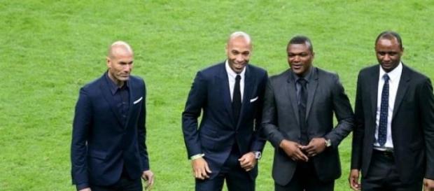Les quatre centenaires de l'Equipe de France. Les quatre centenaires de l'Equipe de France.