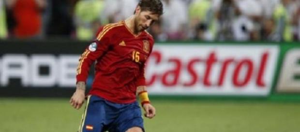 Sergio Ramos en un partido con España Sergio Ramos en un partido con España