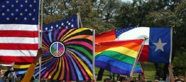 Gay rights protest in 2005. Photo by John Rhea. Gay rights protest in 2005. Photo by John Rhea.