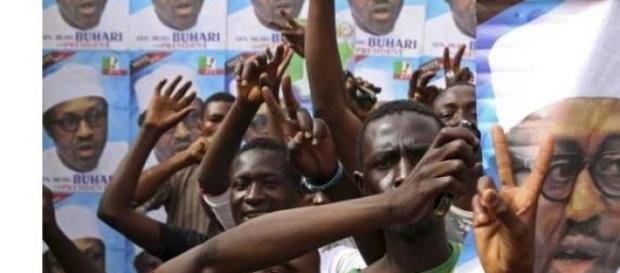 Sustinatorii candidatului Muhammadu Buhari, Kano Sustinatorii candidatului Muhammadu Buhari, Kano