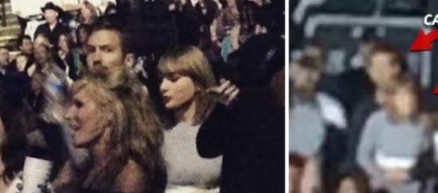 Taylor e Calvin muito cúmplices. Taylor e Calvin muito cúmplices.