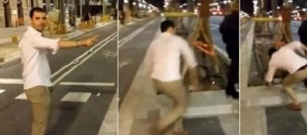 Mario García Montealegre agrediendo a la mujer Mario García Montealegre agrediendo a la mujer