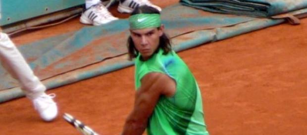 Rafa Nadal en un partido. Rafa Nadal en un partido.