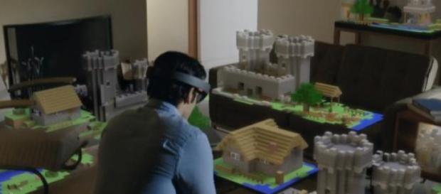 El juego Minecraft en hololens El juego Minecraft en hololens