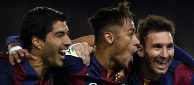 Messi, Luis Suarez y Neymar estrellas del Barsa Messi, Luis Suarez y Neymar estrellas del Barsa