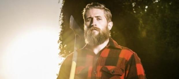 Lumbersexual con camisa de cuadros Lumbersexual con camisa de cuadros