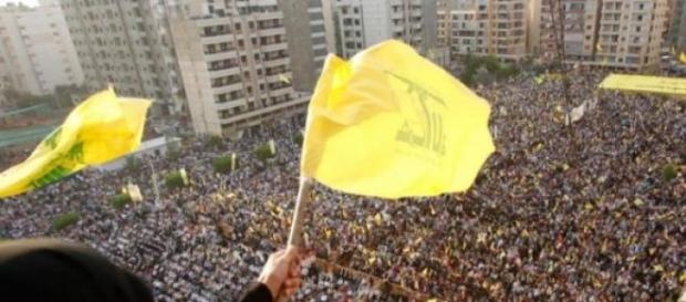 Masivo acto de Hezbollah en Beirut Masivo acto de Hezbollah en Beirut