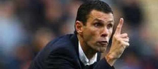 Poyet getting his message over from the touchline Poyet getting his message over from the touchline