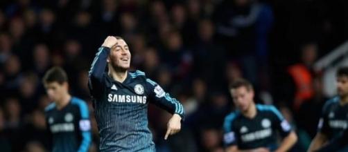 Hazard scored his tenth league goal of the season 