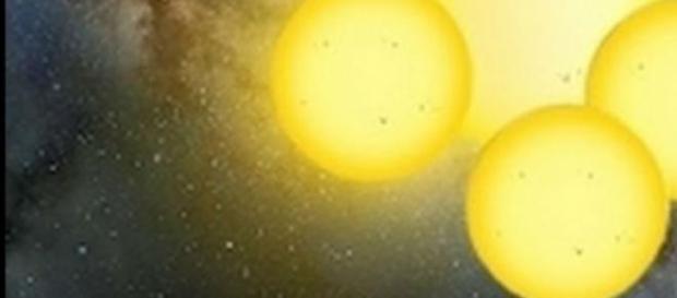 Es un lejano planeta con cuatro soles Es un lejano planeta con cuatro soles