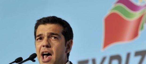 Greek PM Alexis Tsipras speaks to SYRIZA's voters. Greek PM Alexis Tsipras speaks to SYRIZA's voters.