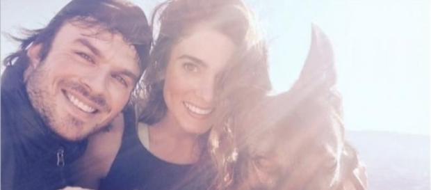 Ian Somerhalder, Nikki Reed y su caballo Ian Somerhalder, Nikki Reed y su caballo