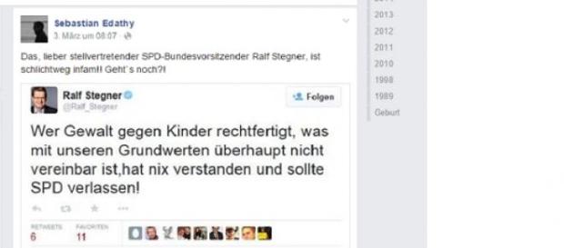 Edathy bezeichnet Ralf Stegner als "infam". Edathy bezeichnet Ralf Stegner als "infam".