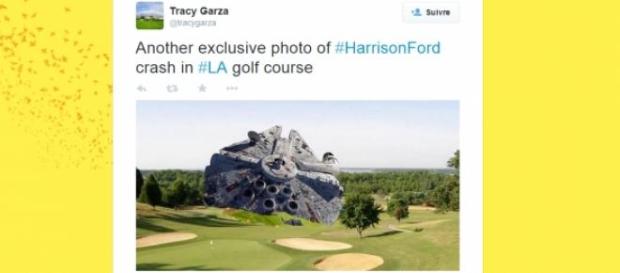Le Faucon Millenium écrasé sur un terrain de golf Le Faucon Millenium écrasé sur un terrain de golf