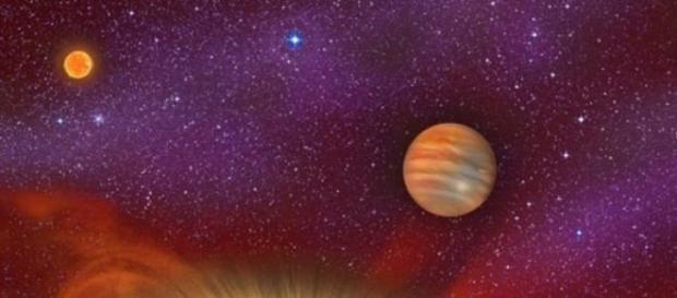 Nuevo planeta con cuatro estrellas Nuevo planeta con cuatro estrellas