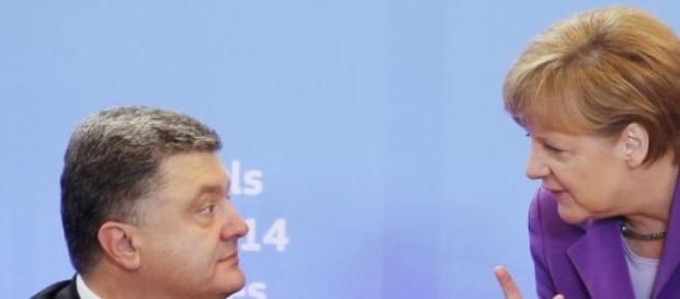 Petro Poroshenko si Angela Merkel Petro Poroshenko si Angela Merkel