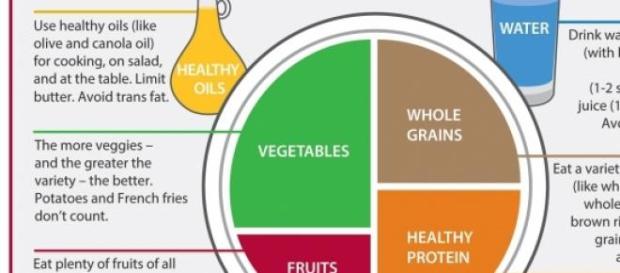 A representação de comida saudável por Harvard. A representação de comida saudável por Harvard.