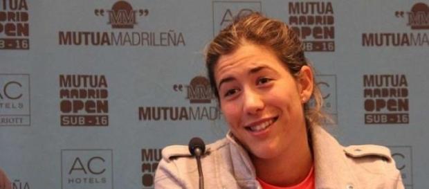 La tenista Garbiñe Muguruza en la entrevista La tenista Garbiñe Muguruza en la entrevista
