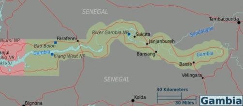 Cartina geografica del Gambia