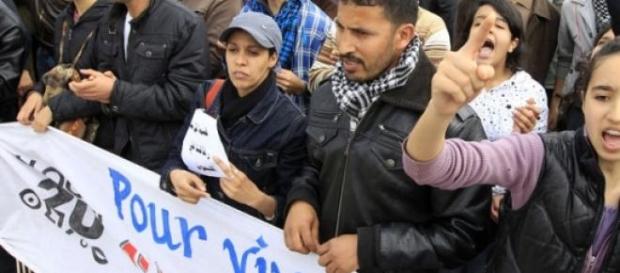 Des milliers de personnes ont manifesté à Rabat. Des milliers de personnes ont manifesté à Rabat.