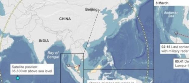 Disappeared MH370 Search Radius Disappeared MH370 Search Radius