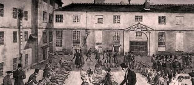 gravure du bagne de Toulon - - gravure du bagne de Toulon - -