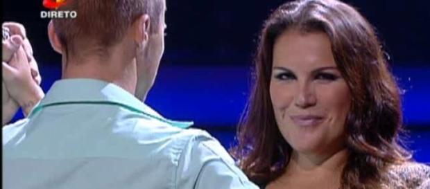 Kátia Aveiro no programa Dança com as Estrelas Kátia Aveiro no programa Dança com as Estrelas
