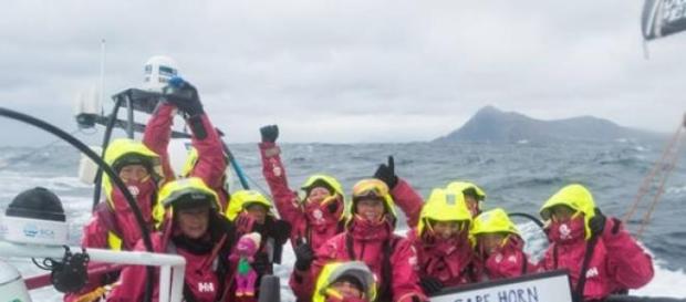 Tripulação feminina Team SCA cruzou o cabo Horn Tripulação feminina Team SCA cruzou o cabo Horn