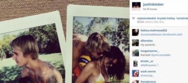 Justin Bieber muito cúmplice de Kendall Jenner Justin Bieber muito cúmplice de Kendall Jenner