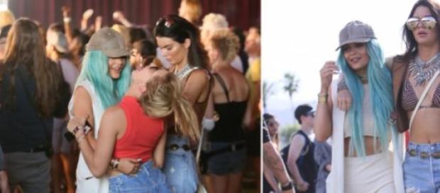 Kylie e Kendall Jenner com Hailey Baldwin Kylie e Kendall Jenner com Hailey Baldwin