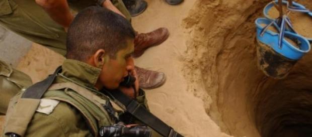 An eight meter tunnel found by army An eight meter tunnel found by army
