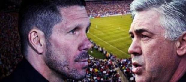 I due mister Simeone ed Ancelotti I due mister Simeone ed Ancelotti