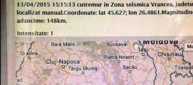 Seism de 3,6 grade în Vrancea - a două zi de Paşti Seism de 3,6 grade în Vrancea - a două zi de Paşti