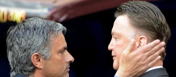Mourinho and Van Gaal battle for Nathaniel Clyne. Mourinho and Van Gaal battle for Nathaniel Clyne.