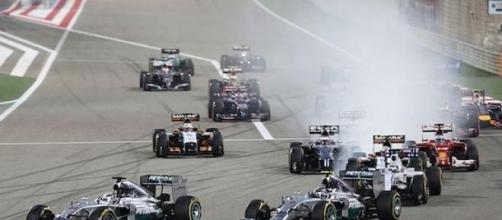 How last year's race at Bahrain got under way 