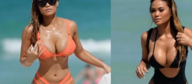 Daphne Joy, um arraso em laranja ou em preto Daphne Joy, um arraso em laranja ou em preto