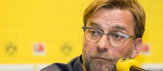 Jurgen Klopp na konferencji prasowej Jurgen Klopp na konferencji prasowej