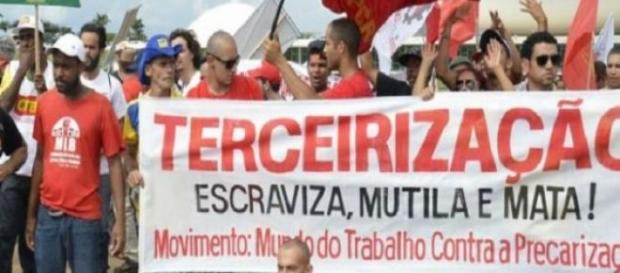Manifestação de sindicalistas em São Paulo. Manifestação de sindicalistas em São Paulo.