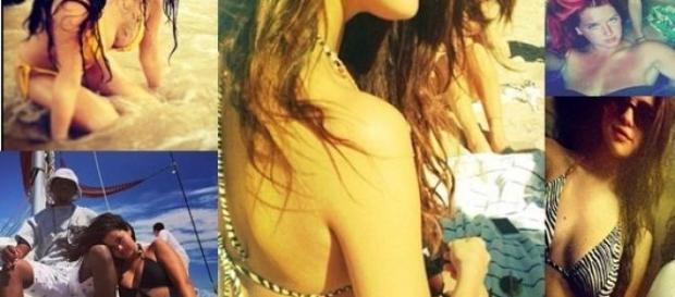 Selena Gomez e amigos em praia no México Selena Gomez e amigos em praia no México