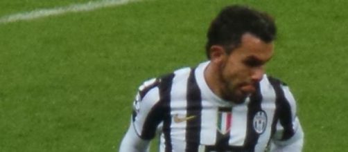 L'attaccante della Juventus Carlitos Tevez