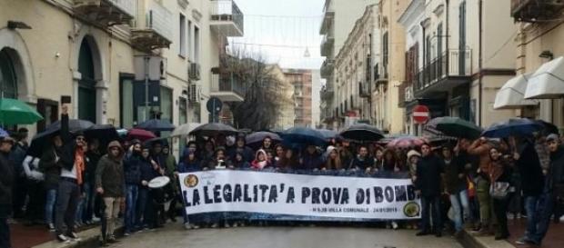 'Avanguardia' in un corteo per la legalità 'Avanguardia' in un corteo per la legalità