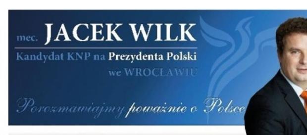 Jacek Wilk - poster wyborczy, mat. prasowy Jacek Wilk - poster wyborczy, mat. prasowy