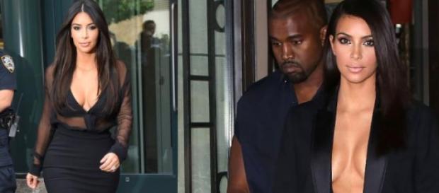 Kim Kardashian com o marido Kanye West Kim Kardashian com o marido Kanye West