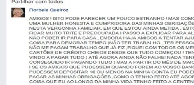 A mensagem está a gerar uma onda de solidariedade. A mensagem está a gerar uma onda de solidariedade.