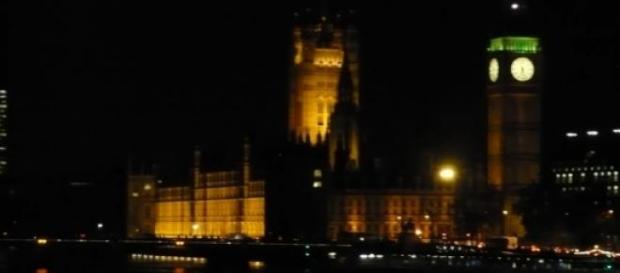 View of the Houses of Parliament by night View of the Houses of Parliament by night