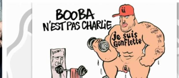 Caricature de Booba dessinée par Luz Caricature de Booba dessinée par Luz