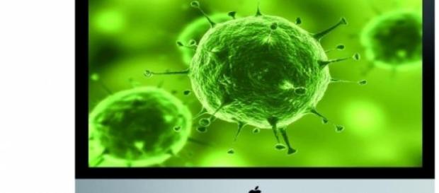 Los virus se apoderan de la manzana mordida Los virus se apoderan de la manzana mordida