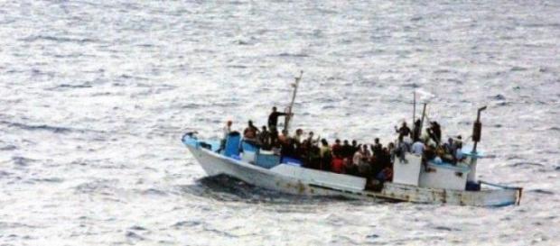 Some migrants are lucky enough to be saved at sea Some migrants are lucky enough to be saved at sea