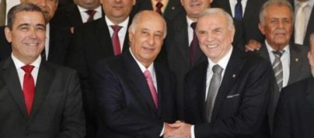 Del Nero sucede Marin na presidência da CBF Del Nero sucede Marin na presidência da CBF